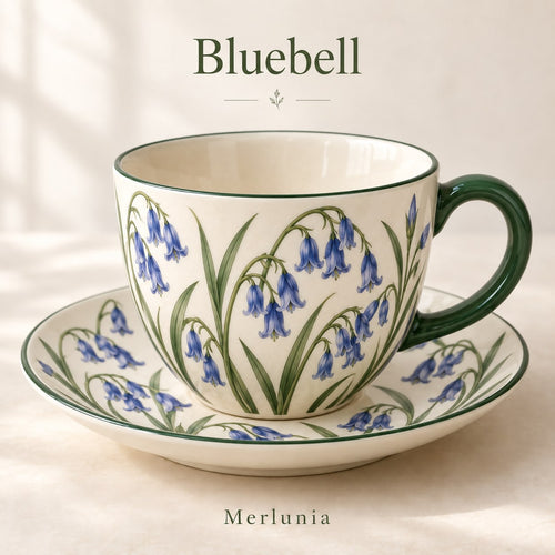 Merlunia Bluebell Cup & Saucer - main concept