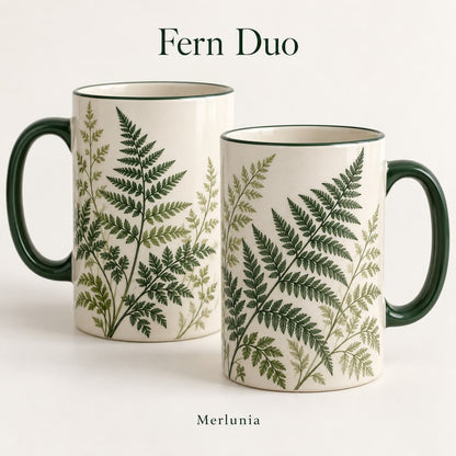 Merlunia Fern Mug Duo - main concept