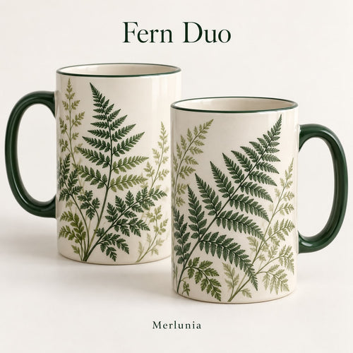 Merlunia Fern Mug Duo - main concept