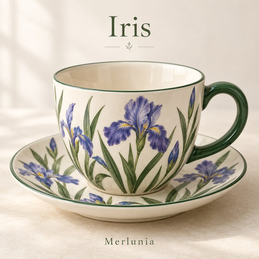Merlunia Iris Cup & Saucer - main concept