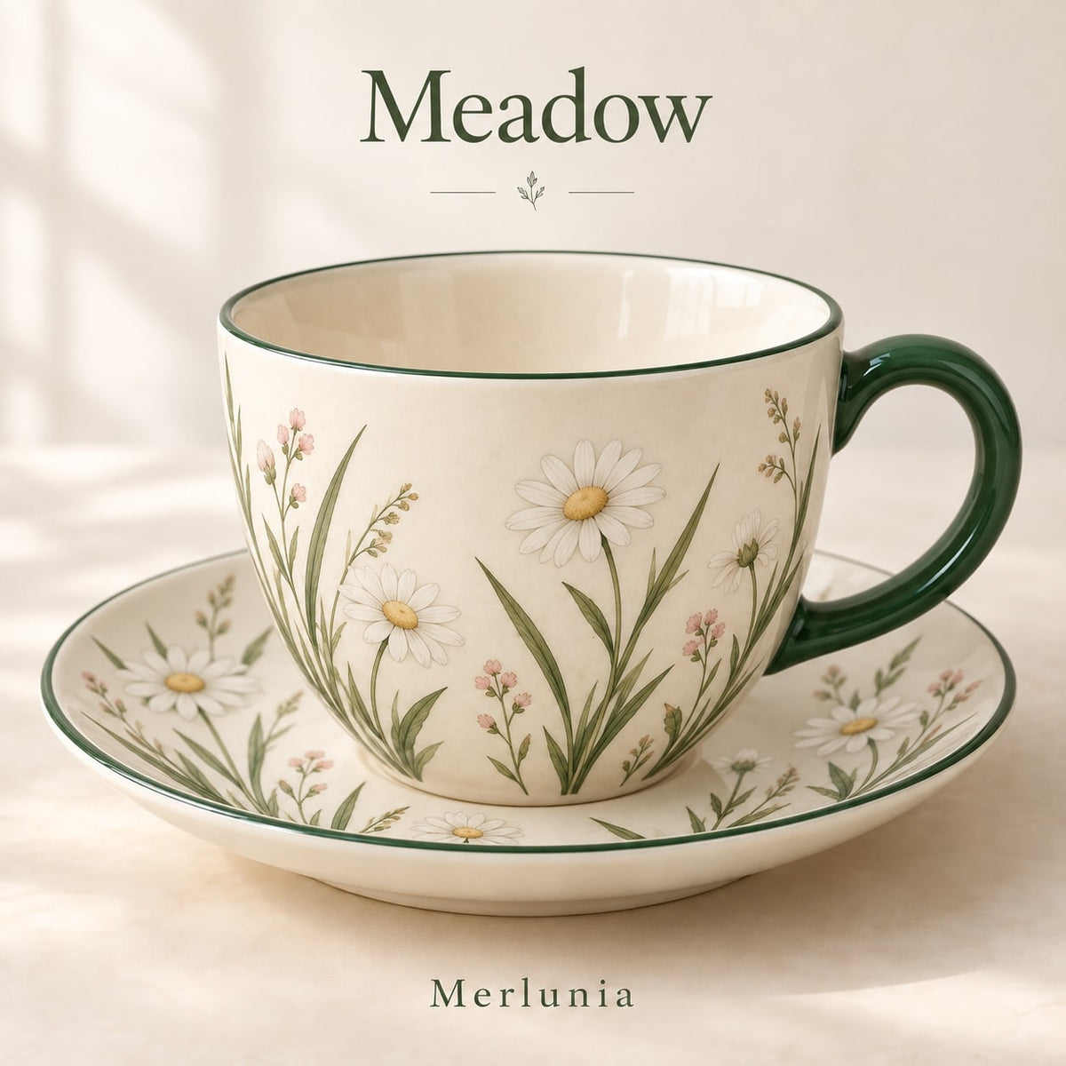 Merlunia Meadow Cup & Saucer - main concept