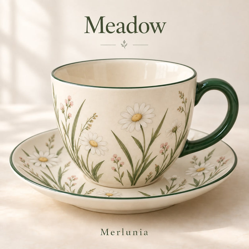 Merlunia Meadow Cup & Saucer - main concept