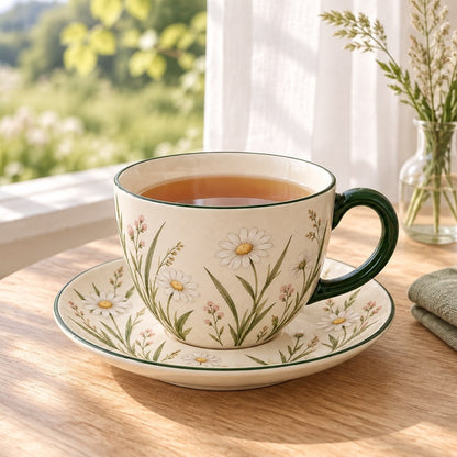 Merlunia Meadow Cup & Saucer - scene concept